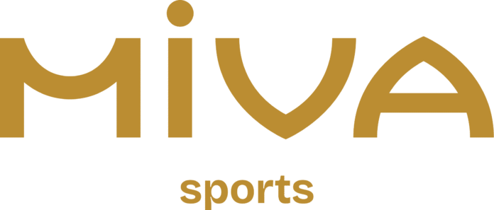 MIVA Sports logo in gold and black.