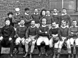 Sheffield FC: The Birthplace of World Football Historic Sheffield FC team photograph from the 19th century, representing the origins of organised football.