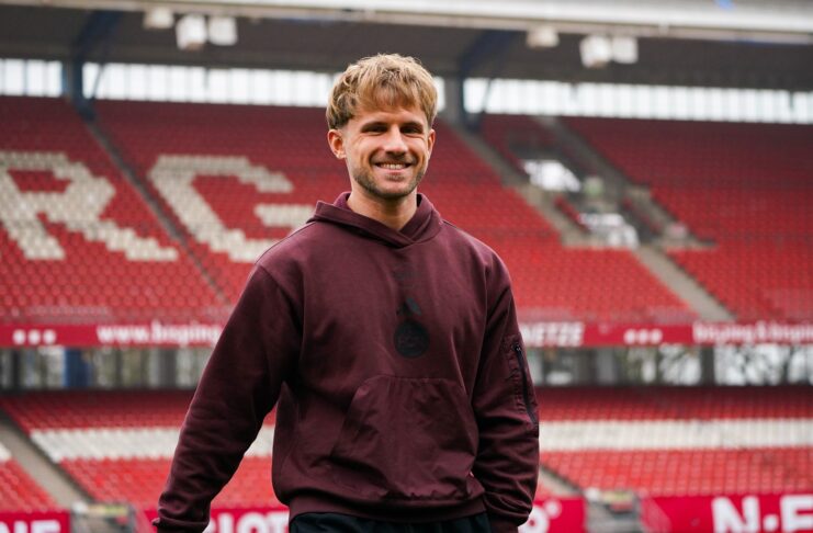 Johannes Stadler, goalkeeper coach at 1. FC Nürnberg, standing inside the club’s stadium during a training day.
